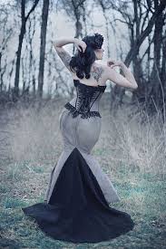 Mermaid Wedding Dress Goth Bridal Gown Unique Gothic Corset Etsy In 2020 Steampunk Wedding Dress Steampunk Wedding Gown Gothic Bride