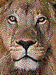 Leone Pixel Art Lion Pixelart Quercetti Kunst