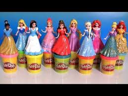 10 Disney Princess Magiclip Collection Merida Belle Snow Ariel Elsa Anna Play Doh Magic Clip Disney Princess Magiclip Disney Princess Dolls Clip Dolls