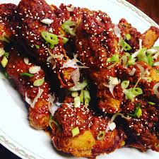 Whisk buttermilk, egg yolks and poultry seasoning in a bowl. Homemade Korean Style Fried Chicken With Gochujang Sauce Food