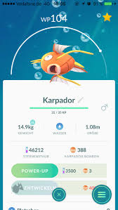 Angelt euch ein monster mit einem maximalen level. Karpador Entwickeln