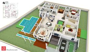 Interaktive live 3d grundrisse, 3d fotos und atemberaubende 360 grad ansichte. Fabulous Collection Of 3d House Plans With Pool Decor Inspirator