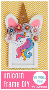 Featuring a unicorn head with eyelashes. Diy Unicorn Decoration For A Bedroom Dear Creatives