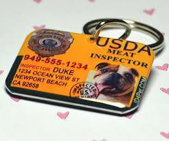 Pet Tags Usda Meat Inspector By Id4pet On Etsy 25 00 Pet Tags Pet Identification Cheap Pets