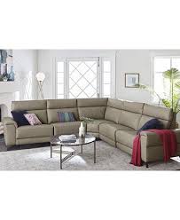 Furniture Closeout Raymere 6 Pc Leather Sectional Sofa With 2 Power Recliners Power Headrests And Usb Power Outlet Created For Macy S Reviews Furniture Power Reclining Sectional Sofa Sectional Sofa