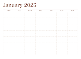 Google Docs January 2025 Calendar