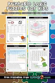 Puzzles are great fun, aren't they? Printable Logic Puzzles For Kids Woo Jr Kids Activities