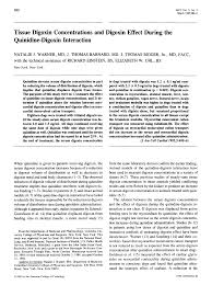 Tissue digoxin concentrations and digoxin effect during the  quinidine-digoxin interaction
