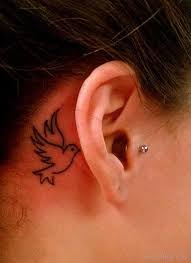 Pinterest Bird Tattoo Behind Ear Get The Tragus Of Your Ear Piercing With Us As We Are The Body Piercing Specialists Description From Pinter Behind Ear Tattoos Dove Tattoos Dove Tattoo Design