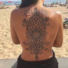 Geometric Mandala Tattoo Bodycult Mandala Geometric Back Tattoo Back Piece Tattoo Body Art Tattoos