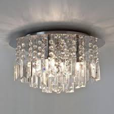 Astro Lighting 7190 Evros Bathroom Flush Ceiling Light Chrome And Crystal Glass Ceiling Lights Crystal Ceiling Light Ceiling Light Design