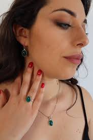 Petra Ring Agata Verde Scuro