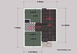 Sangat membantu sya.jadi saya ada gambaran setidaknya dg ukuran kavling lebar 8,3 panjang 8 m.atau ada yg lebih bagus lagi kah posisinya yg buat sya.hee. Desain Dan Denah Rumah Mungil Ukuran 6 X 7 M Atap Miring Dan Tampil Lebih Modern Homeshabby Com Design Home Plans Home Decorating And Interior Design