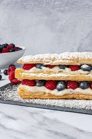 Vegan Mille Feuille Recipe With Almond Cream Recipe Almond Recipes High Calorie Desserts Almond Pastry