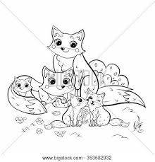 Fox coloring pages help kids to learn more about the small cute animal with flattened skull, triangular face, pointed ears, long rostrum, and bushy tails. Cute Cartoon Wild Fox Vector Photo Free Trial Bigstock
