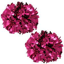 Pink cheerleader pom poms