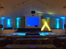 Stage Lighting At The Lilburn Alliance Church Stage Lighting Event Lighting Diy Uplighting