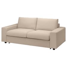 VIMLE dvivietės sofos-lovos užvalkalas su plačiais porankiais/Hallarp  smėlinė | IKEA Lietuva