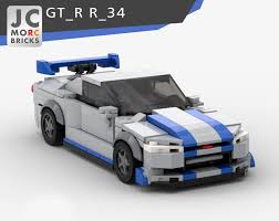 MOC GTR R34 Car Building Bricks JCMORC97 - Etsy Finland