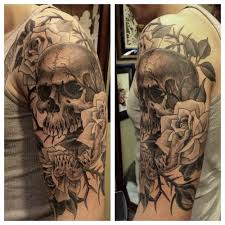 Clock, skull & rose sleeve by bolo art tattoo. The 110 Best Skull Tattoos For Men Improb