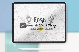 Here's a list of free and premium brushes, ready to download! Procreate Brush Stamp Set Rose Flower Line Art Diy Graphic By Dapiyupi Thehungryjpeg Com