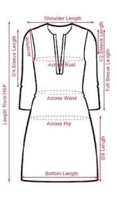 Ethnic Rajasthan Kurti Size Chart Dress Sewing Patterns