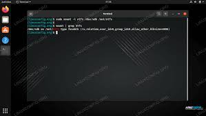 How To Mount Partition With Ntfs File System And Read Write Access Linux Tutorials Learn Linux Configuration