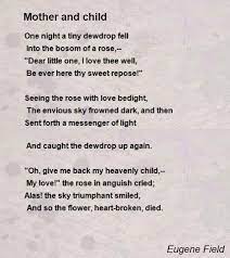 One cannot help but be filled with joy at the birth of a new baby. Mother And Child Poem By Eugene Field Poem Hunter