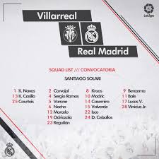 Nobarcuy menghadirkan streaming bola online dengan kualitas hd tanpa buffering yang bisa ditonton gratis baik dari pc , laptop, tablet maupun hp. Offiziell Der 20 Kopfige Kader Von Real Madrid Gegen Villarreal Tribuna Com