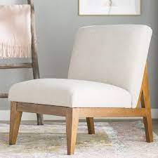 Songmics slipper chair, armless accent chair, modern comfy chair with solid wood feet, upholstered reading chair for living room studio, bedroom, floral white ulac002w01 4.5 out of 5 stars 12 $89.99 $ 89. Emanuel 26 Wide Slipper Chair Slipper Chair Living Room Wicker Dining Chairs Wooden Dining Room Chairs