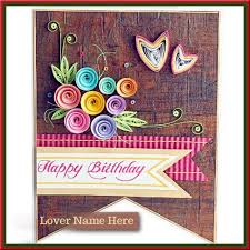 Birthday Wishes Card For Lover With Name Stylish Cap Girl Birthday Card With Name Birthday Wishes Cards Happy Birthday Kids
