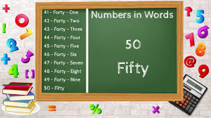 Numbers 41 To 50 Learn To Count 41 To 50 Number Words For Kids Counting Numbers Youtube