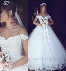 Details About Elegant Arabic Wedding Dresses Off The Shoulder Appliques Ball Bridal Gown Dress
