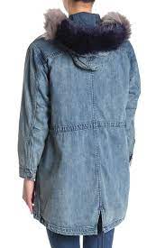 Blanknyc Denim Faux Fur Trim Hooded Denim Parka Nordstrom Rack Denim Parka Kids Summer Fashion Denim Chic