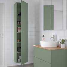 Godmorgon Hogskap Gillburen Gragron 40x32x192 Cm Ikea Badrumsmobler Duschar Badrum Hogskap