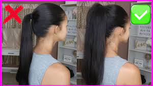 Bow ponytail this neat little ponytail features your long wavy or straight hair tied up with a bow. New High Ponytail Hairstyle For School College Work Prom Long Ponytail Trending Hairstyles Youtube