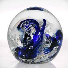 Ashes Within Glass Paperweight Swirl Scattering Ashes