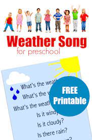 This growing list of weather activities is a great place to start your search for weather activities for preschoolers! Preschool Weather Song Free Printable Lyrics No Time For Flash Cards