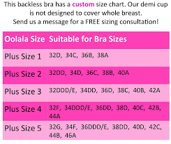 Oolala Backless Pushup Bra Lined Cups For Dd Ddd Busty Babes