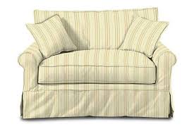 Brigid Designer Style Slipcovered Chair And A Half Twin Sleeper Sofa Club Furniture