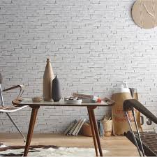 Papier Peint Intisse Craie Briquettes Blanc Briquette De Parement Papier Peint Meuble Deco