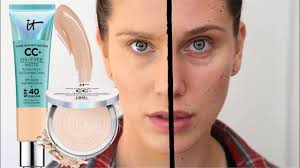 This is a cc cream with an spf that has marine botanicals and air cushion cc cream mushroom head foundation, firstfly moisturizing bb cream makeup long lasting matte concealer (natural). It Cosmetics Cc Cream Matte Oil Free Your Skin But Better Foundation Powder Youtube