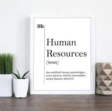 Human Resources Definition Print Hr Office Decor Recruiter Etsy New Job Gift Doctors Office Decor Job Gifts