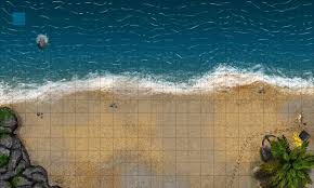 Beach Battlemap Grid 25x15 By Artsbyjapao D95zdul Jpg 1023 614 Fantasy Map Maker Dungeon Maps Pathfinder Maps