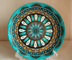 Decorative Plates For Hanging Mandala Plates Majolica Plates Large Decorative Plate Decorative Plates Ceramic Wall Decor Ceramic Plates