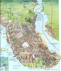 Constantinople Was The Capital City Of The Roman Byzantine Empire And Also Of The Brief Latin And The Fall Of Constantinople Ancient Maps Constantinople Map