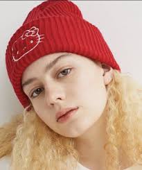 Hello Kitty beanie Red Super Cute Winter Hat With Embroidery Ships From USA 
