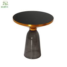 โต๊ะกลาง ly replica stolik d80 coffee. China Replica Designer Furniture Transparent Glass Base Brass Bell Table By Sebastian Herkner China Replica Coffee Table Glass Coffee Table