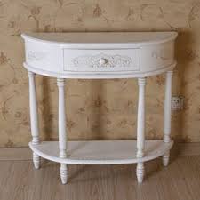 International Caravan Carved Wood Antique White Half Round Console And White Console Table Half Moon Console Table Console Table