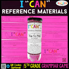 Pin on math staar test prep. 5th Grade Grammar Game Reference Materials By One Stop Teacher Shop